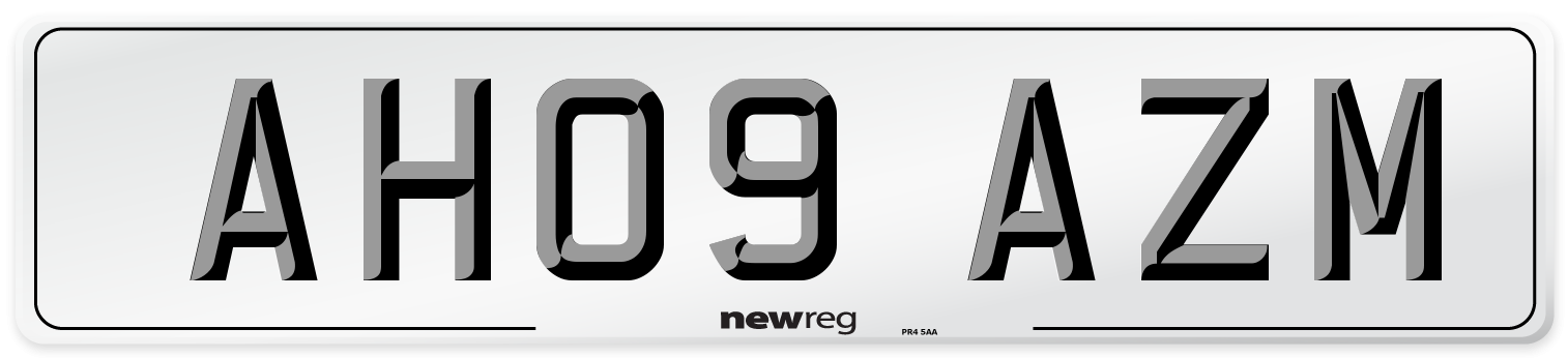 AH09 AZM Number Plate from New Reg